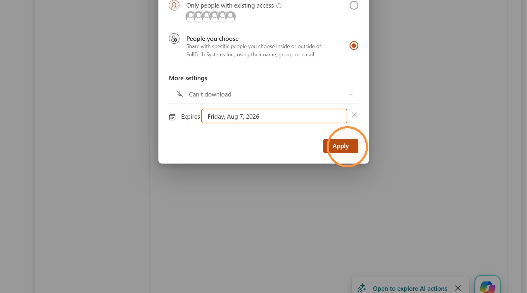 Screenshot for step 8: Click "Apply"
