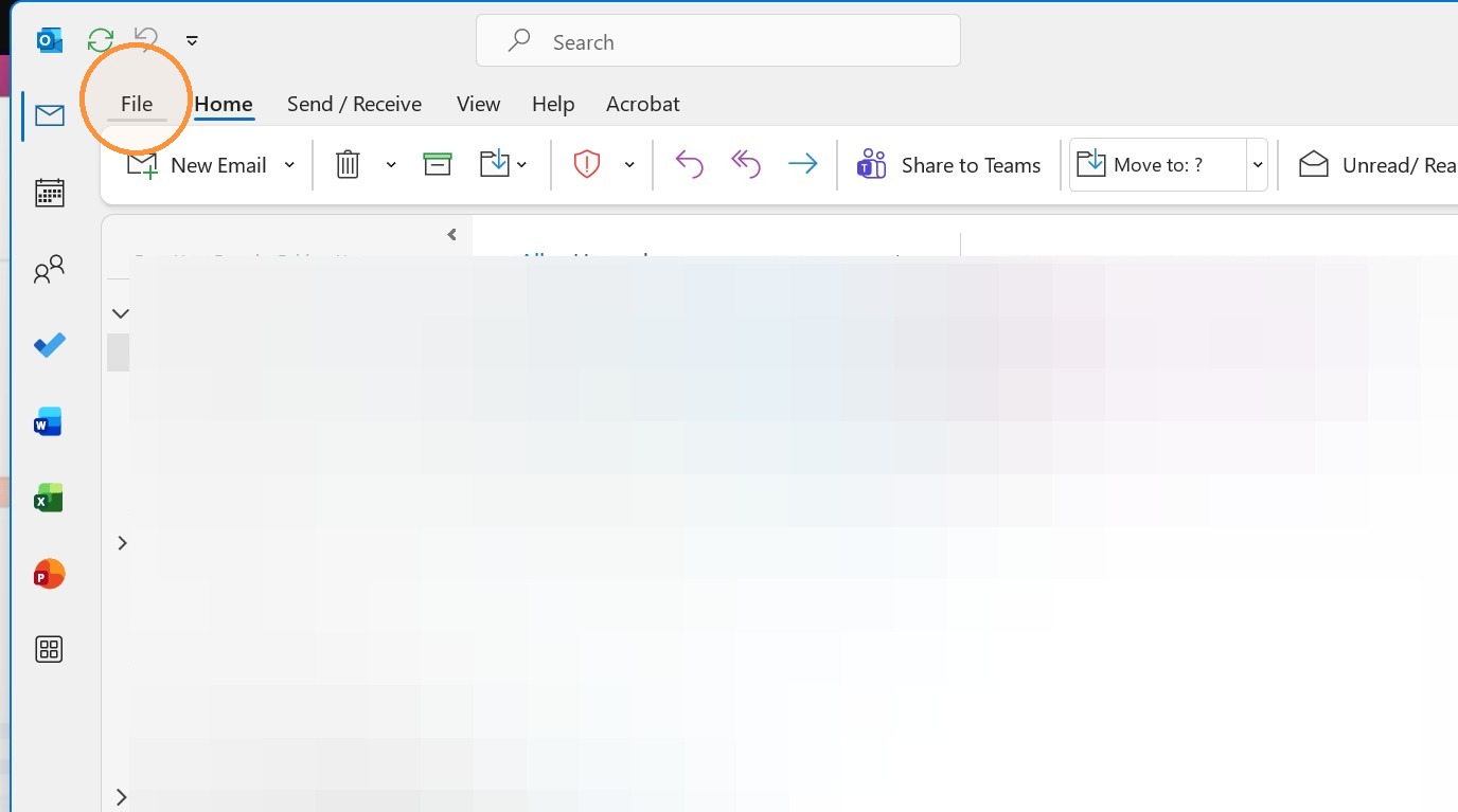 Screenshot for step 1: Click File