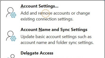 Screenshot for step 3: Click "Account Settings"