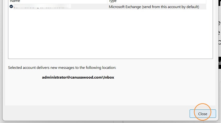 Screenshot for step 8: Click "Close"
